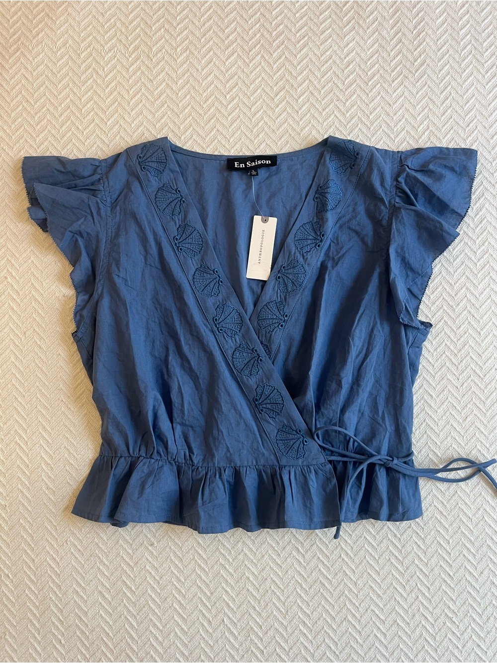 En Saison Cotton Wrap Top
